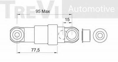 TREVI AUTOMOTIVE ta1110 -  Амортизатор, поликлиновой ремень